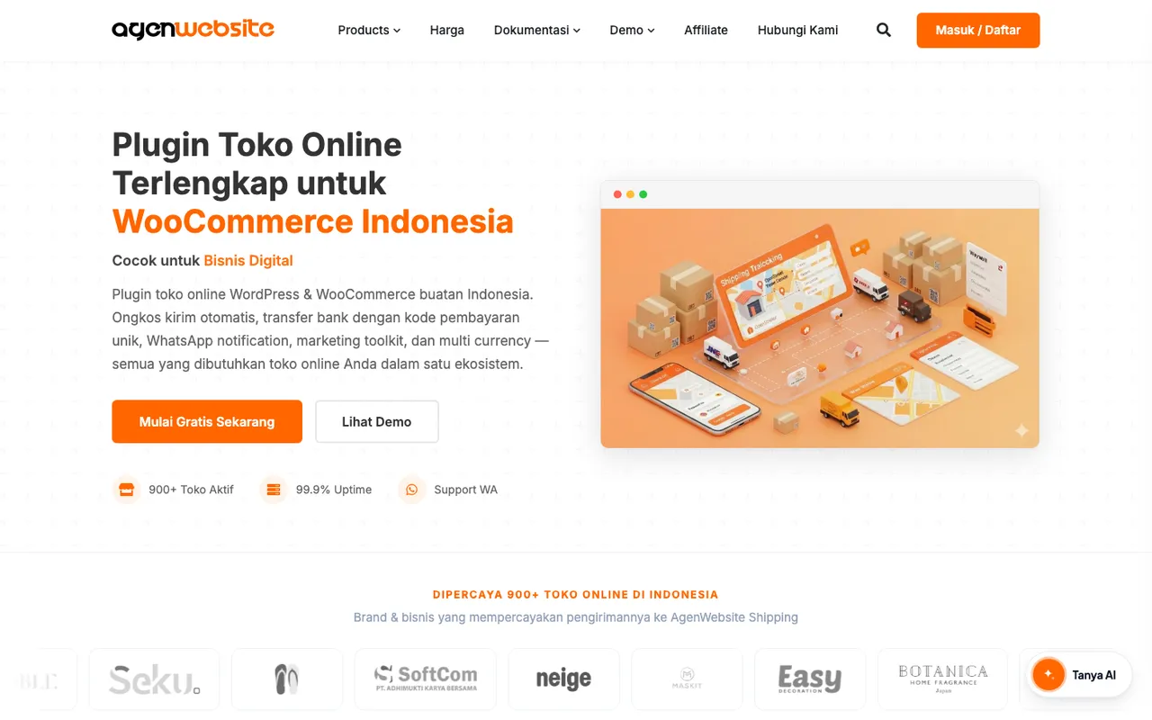 Tampilan agenwebsite.com